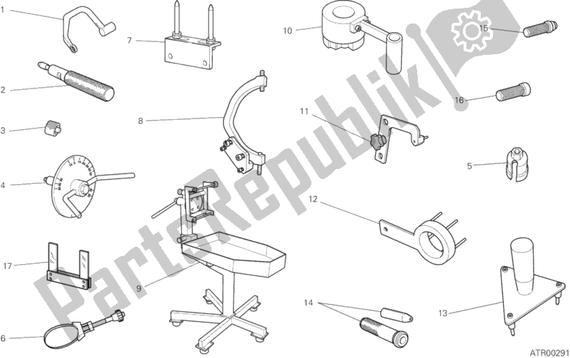 Tutte le parti per il 001 - Strumenti Di Servizio Per Officina del Ducati Diavel Brasil 1200 2014
